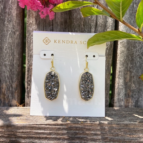 Kendra Scott Danay Earrings in Platinum Drusy - Picture 2 of 8